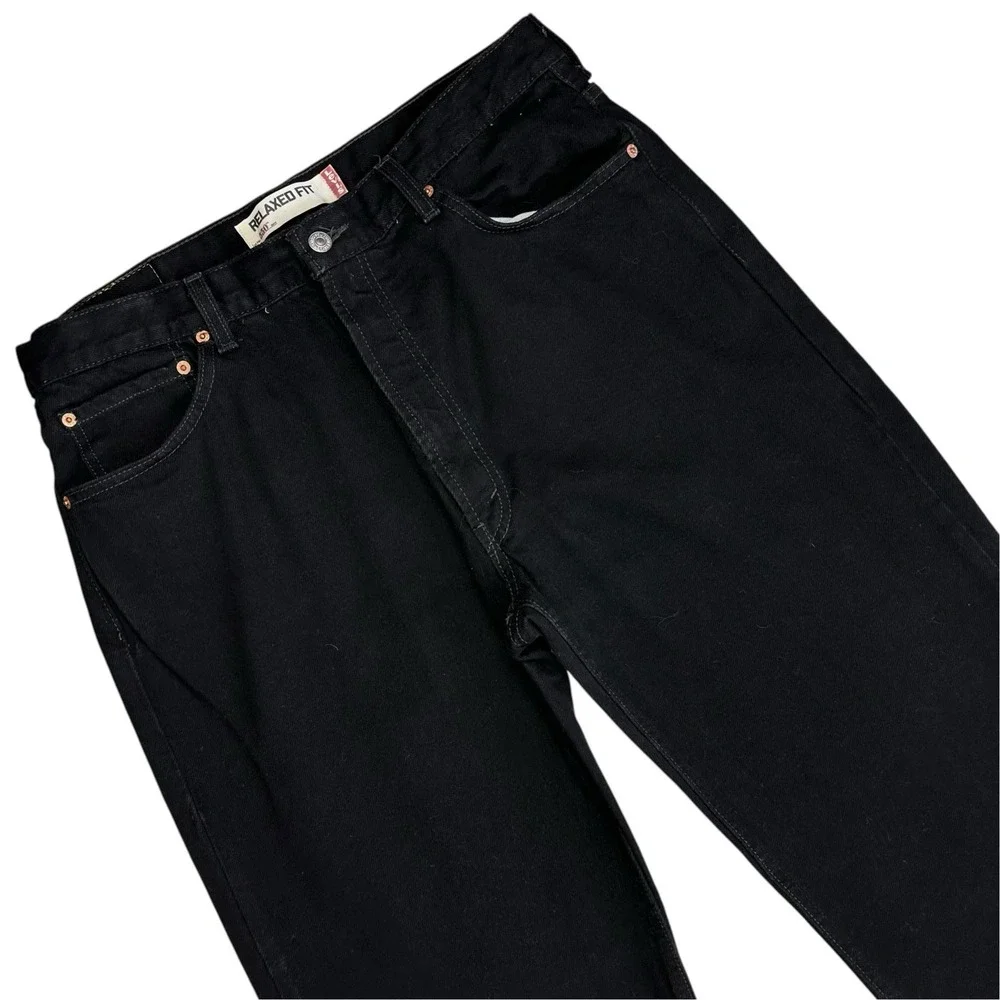 Vtg Levis 550 Jeans Mens 36x32 Black Y2K 2000s Relaxed Fit Straight Leg Denim